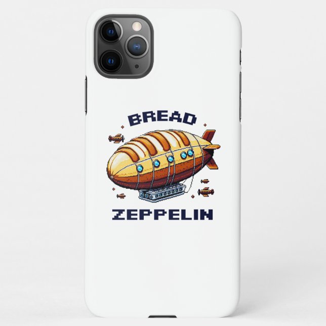 Funda Para iPhone Diseño retro del Bread Zeppelin (Reverso)