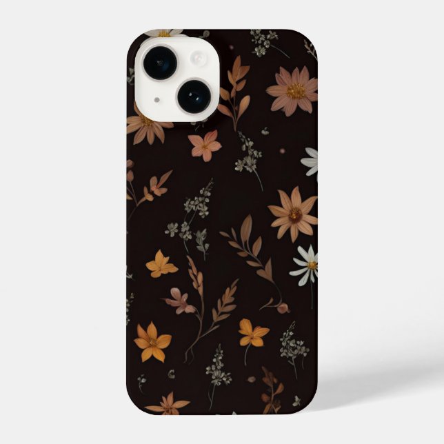 Funda Para iPhone Diseño romántico de flores (Reverso )