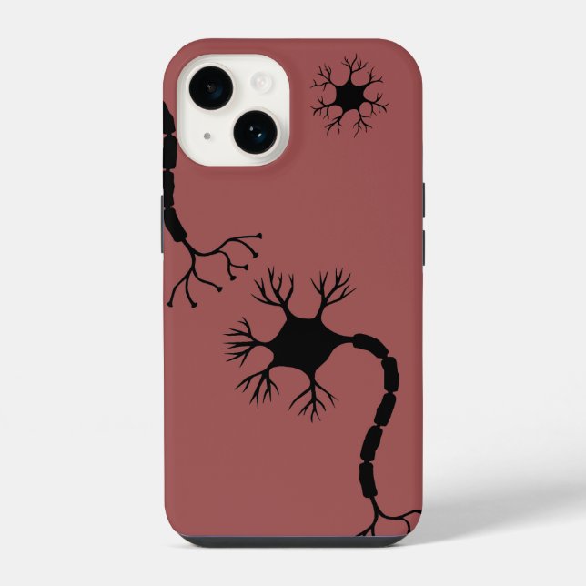 Funda Para iPhone Diseño simple de neuronas negras (Reverso )