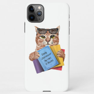Funda Para iPhone 11Pro Max Distraído Fácilmente Por Gatos _ Libros Cuto De Li