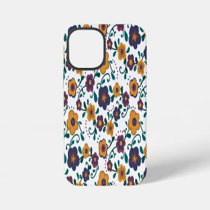 Funda Para iPhone 12 Mini Ditzy retro daisy de arte popular de los años 70 e