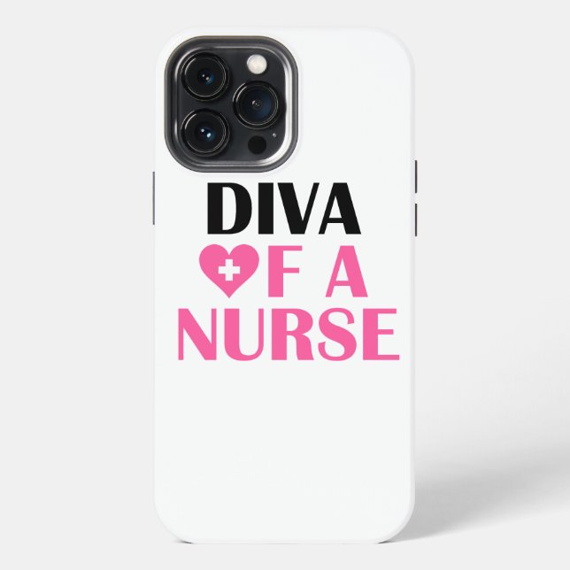 Funda Para iPhone "Diva de una enfermera" (Reverso )
