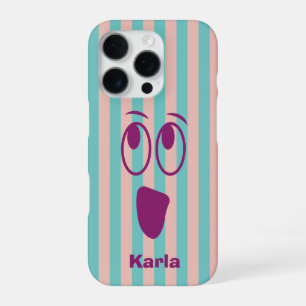 Funda Para iPhone 16 Pro Diversa Cara de Fantasma Divertida