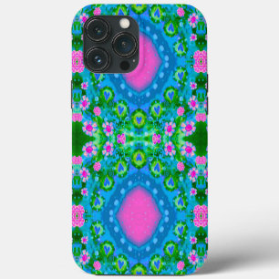 Funda Para iPhone 13 Pro Max Diversión BoHo Floral Rosa Abstracto Femenino Mode