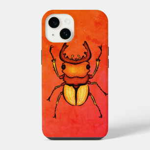 Funda Para iPhone 14 Diversión del Escarabajo Naranja - Delicia del Ama