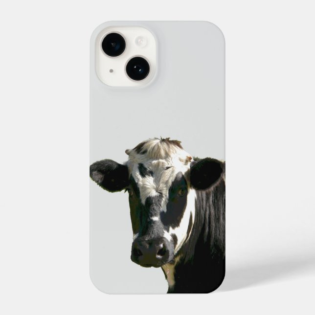 Funda Para iPhone Diversión Holstein Cow Dairy Farm Humor animal (Reverso )