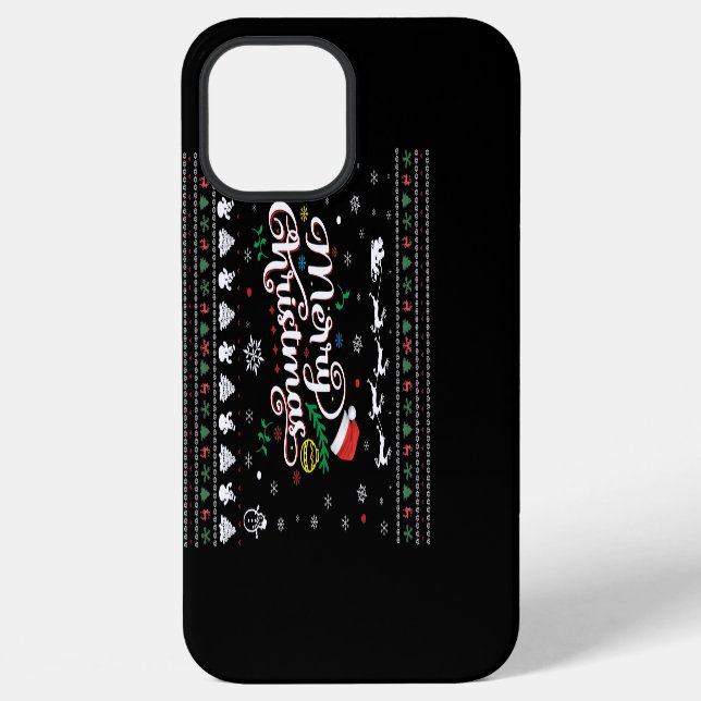 Funda Para iPhone Divertida Fea Feliz Navidad (Reverso )