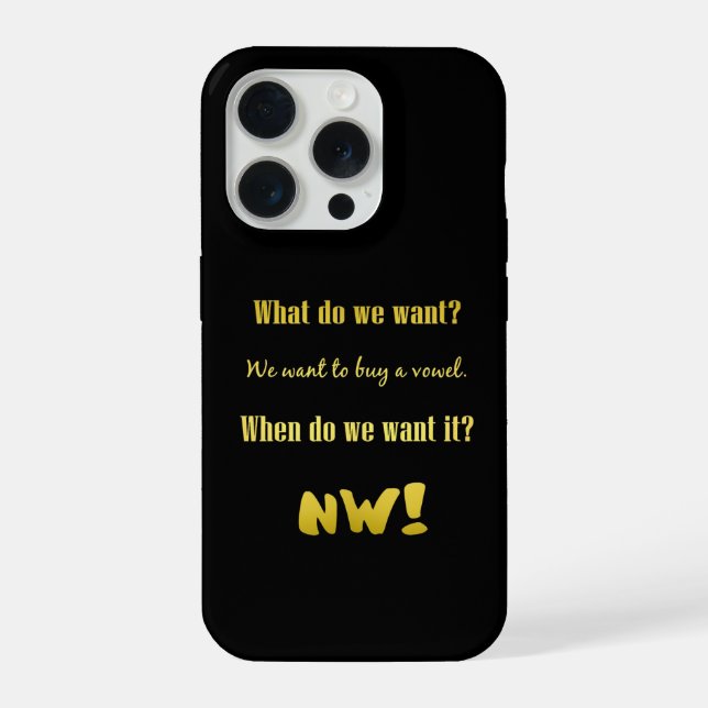 Funda Para iPhone Divertido Compra una Vocal — ¡Ahora! (Reverso )