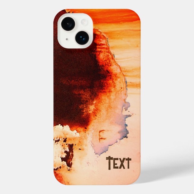 Funda Para iPhone Divertido de Guay de arte oxidado único (Reverso )