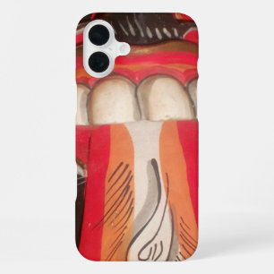 Funda Para iPhone 16 Plus Divertido Espeluznante Extraño Lengua Asiático Hal
