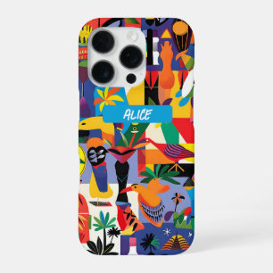 Funda Para iPhone 16 Pro Divertido Personalizado colorido de Guay Doodle pe