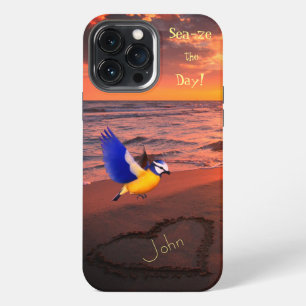 Funda Para iPhone 13 Pro Max Diviértete Amor Tendencia Ave marina