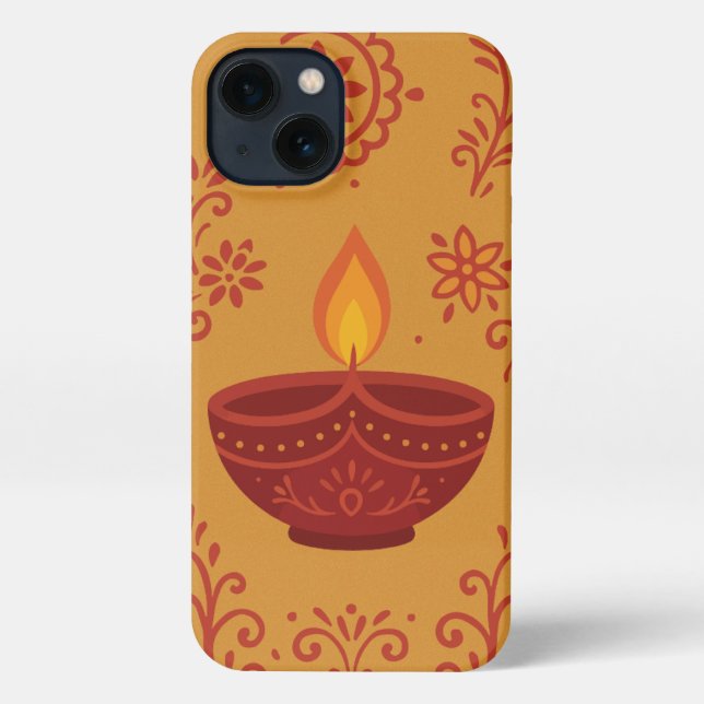 Funda Para iPhone Diwali Glow - Estuche de teléfono festivo (Reverso )