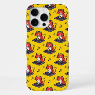 Funda Para iPhone 16 Pro Max DJ Gatito Malhumorado para Amantes de la Música