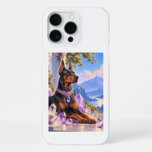 Funda Para iPhone 16 Pro Max DOBERMAN dobermans reales cristal de amatista