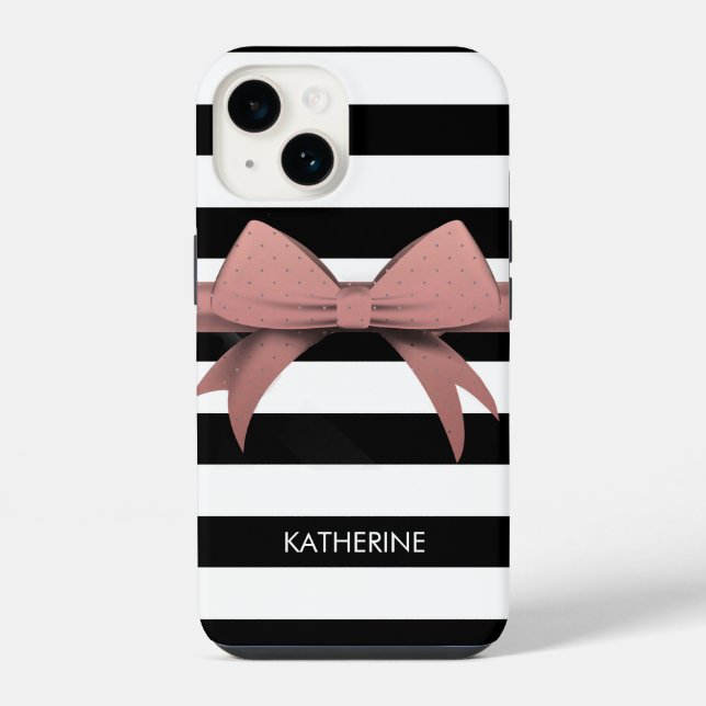 Funda Para iPhone Doble y franjas de Rosa (Reverso )