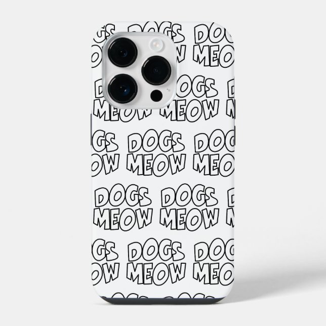 Funda Para iPhone Dogs Meow (Reverso )