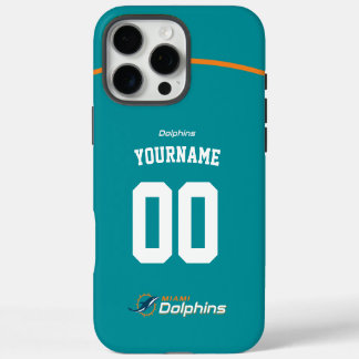 Funda Para iPhone 16 Pro Max Dolphins personalizados Fútbol Americano de Jersey