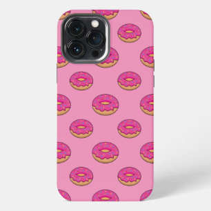 Funda Para iPhone 13 Pro Max Dona de Fresa con Purpurina Dibujo Animado