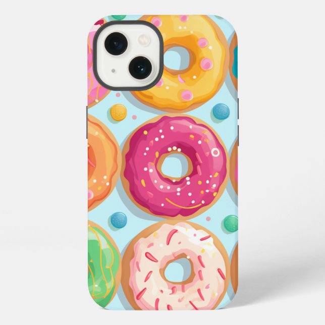 Funda Para iPhone Donas, caramelos (Reverso )