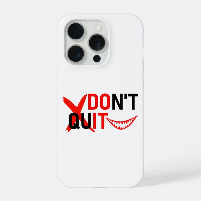 Funda Para iPhone DON'T QUIT – Bold Red Motivation Design (Reverso )