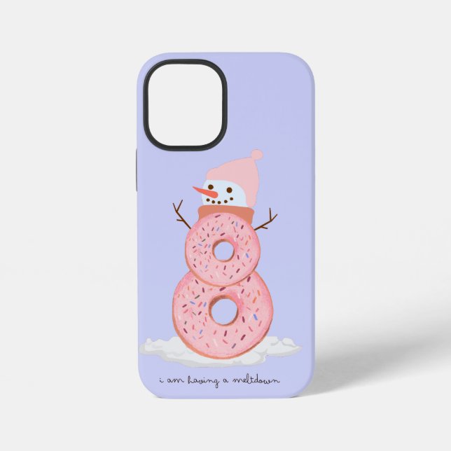 Funda Para iPhone donut de snowman (Reverso )