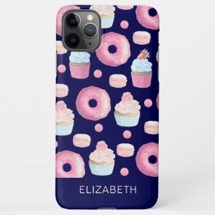 Funda Para iPhone 11Pro Max Donuts, bizcochos y macarones