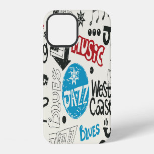 Funda Para iPhone 12 Doodle de Jazz: Mezcla de Música Ecléctica