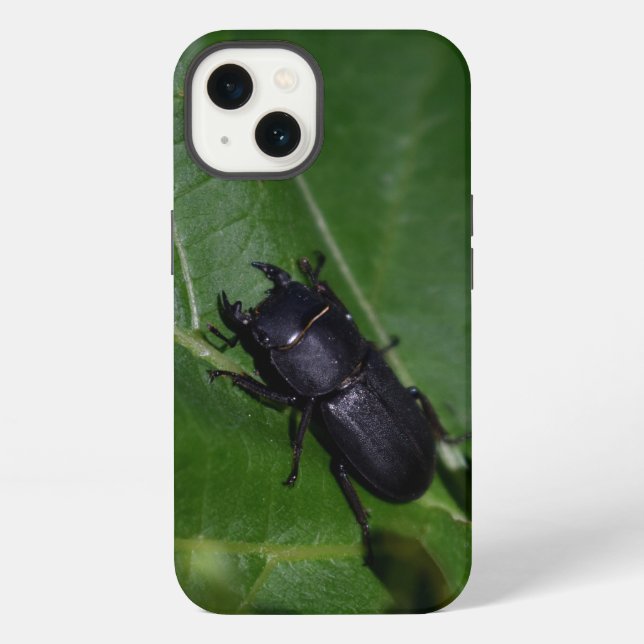 Funda Para iPhone Dorcus parallelipipedus, el ciervo volante menor (Reverso )