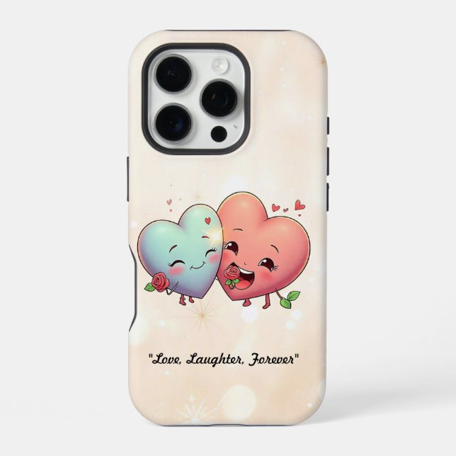 Funda Para iPhone "Dos Corazones Unidos" (Reverso )