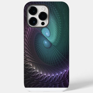 Funda Para iPhone 14 Pro Max Dos espirales colorido arte fractal abstracto mode