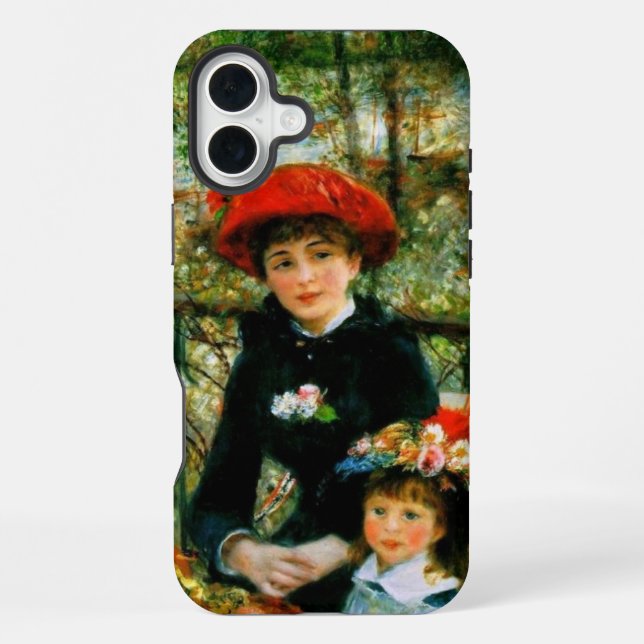 Funda Para iPhone Dos hermanas en la terraza de Renoir (Reverso )