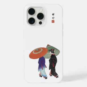 Dos mujeres japonesas vintage bajo la lluvia Ohara