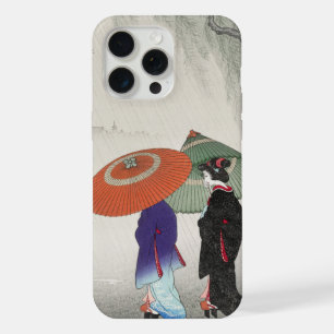 Dos mujeres japonesas vintage bajo la lluvia Ohara
