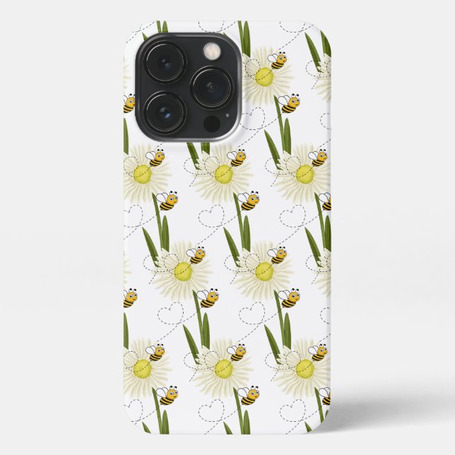 Funda Para iPhone Dos pequeñas y lindas abejas (Reverso)