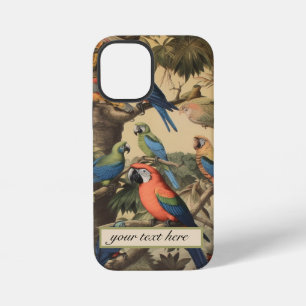 Funda Para iPhone 12 Mini Dosel de Loro de Concha de Firma Botánico Vintage