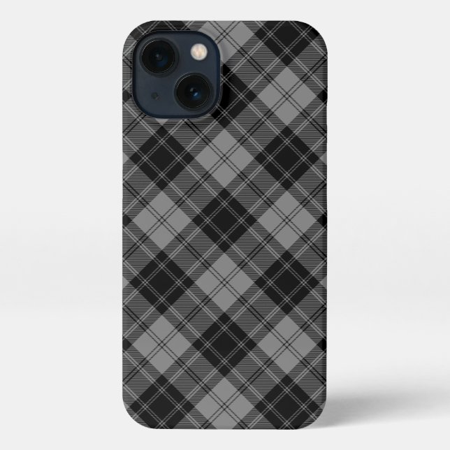Funda Para iPhone Douglas tartan negro (Reverso )