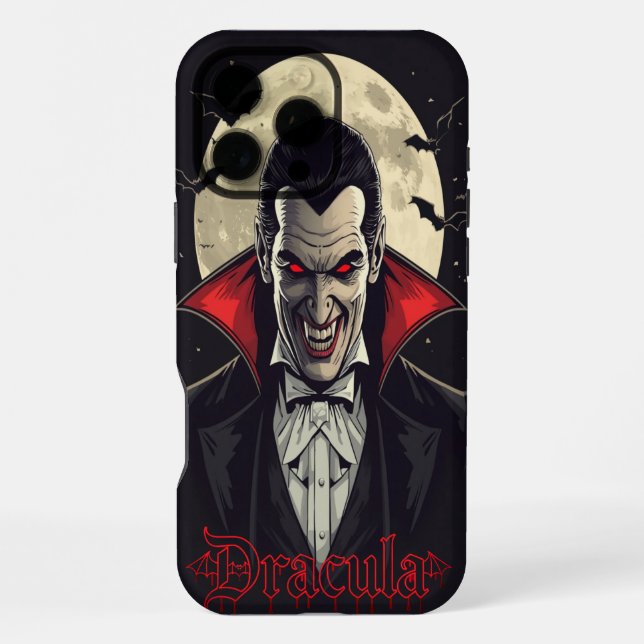 Funda Para iPhone Drácula Terror Gótico Halloween (Reverso )
