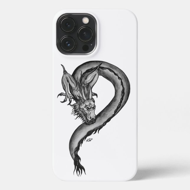 Funda Para iPhone Dragón al estilo del tatuaje (Reverso )