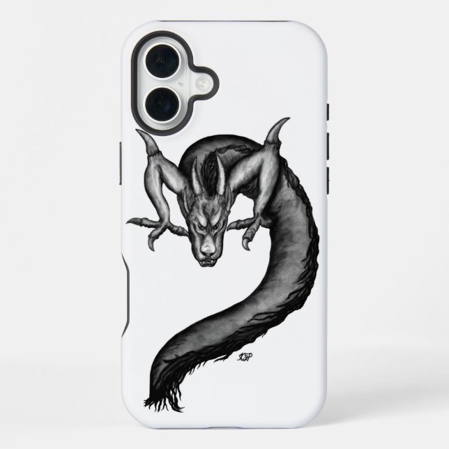 Funda Para iPhone Dragón al estilo del tatuaje (Reverso )
