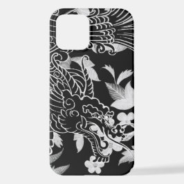 Funda Para iPhone 12 Dragón asiático - Negro sobre estuche para iPhone