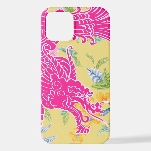 Funda Para iPhone Dragón asiático - Rosa sobre el Pastel (Reverso )