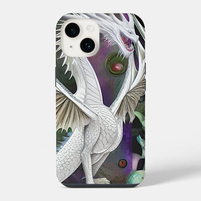 Funda Para iPhone Dragón Blanco (Reverso )