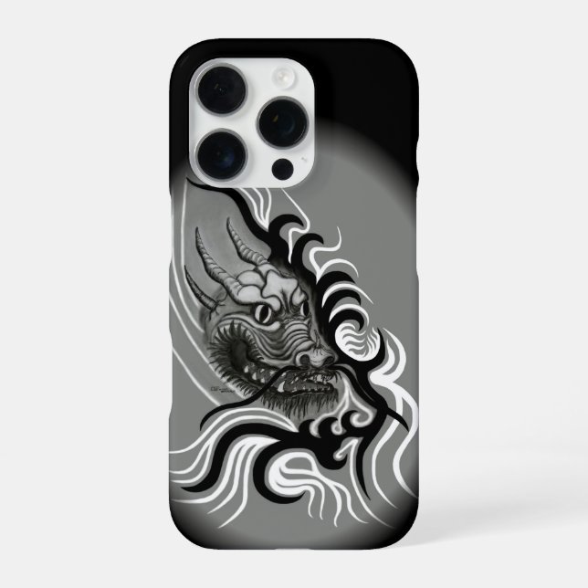 Funda Para iPhone Dragón chino en tatuaje (Reverso)