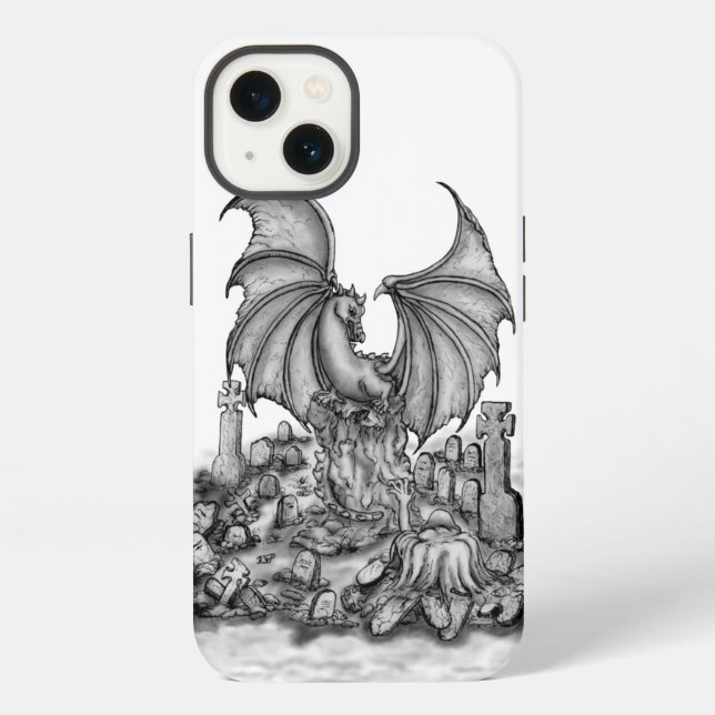 Funda Para iPhone Dragón con zombi (Reverso )