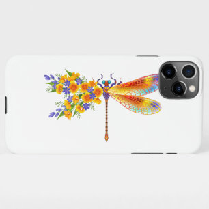 Funda Para iPhone 11Pro Max Dragón de flores amarillas