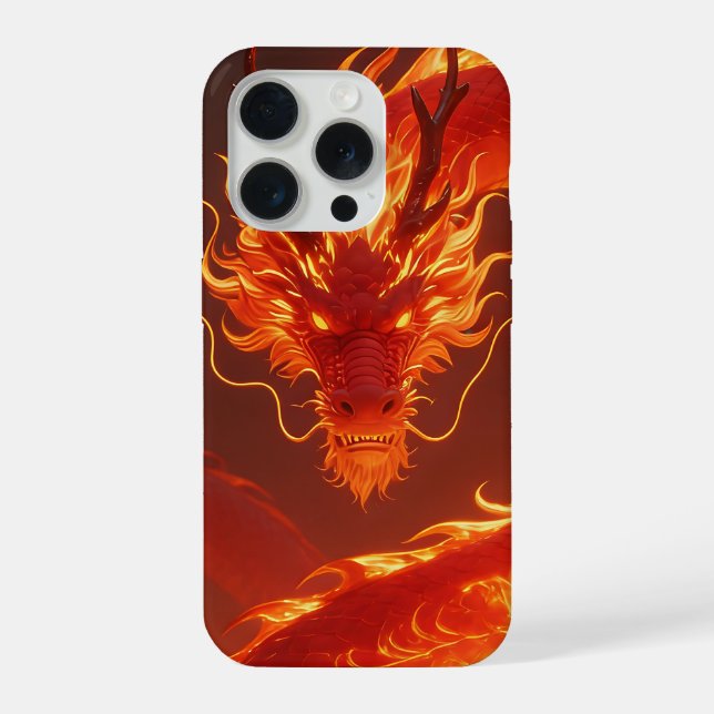 Funda Para iPhone Dragón de Fuego Ardiente | Dragón Fantasía de Llam (Reverso )