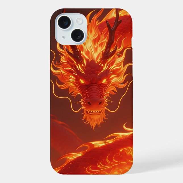 Funda Para iPhone Dragón de Fuego Ardiente | Dragón Fantasía de Llam (Reverso )