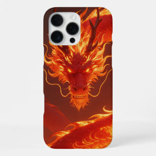 Funda Para iPhone 16 Pro Max Dragón de Fuego Ardiente Dragón Fantasía de Llam