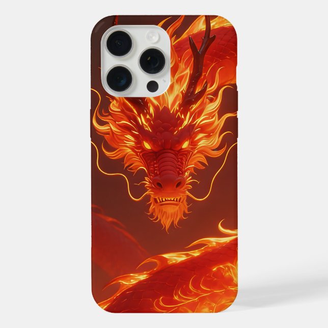 Funda Para iPhone Dragón de Fuego Ardiente | Dragón Fantasía de Llam (Reverso )
